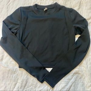 HIBETY Women's Crop Top Long Sleeve Athletic Workout Yoga Shirts